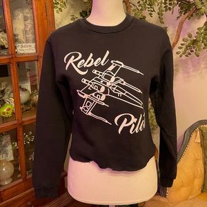 Rebel pilot crop sweatshirt